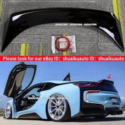 Gloss black NEW Style Rear Trunk Spoiler Boot Wing Fits BMW i8 Coupe 2014-2018 - Image 1 of 4
