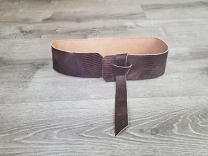 Embossed Vintage Leather Belt, Wrap Wide Women Belts, Fashion Sash Belt - Picture 1 of 6