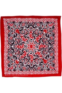 GRATEFUL DEAD-BEAR MANDALA-BANDANA ROJA-pañuelo, máscara García, Lesh, Wier, cerdos - Imagen 1 de 1