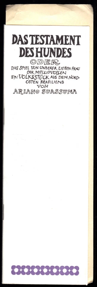 Theaterprogramm, Deutsches Theater Berlin, Kammerpiele, Das Testament..., 1967 - Bild 1 von 1