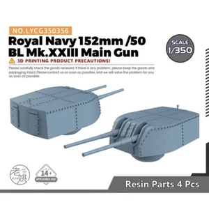 LYCG350356 1/350 Model Upgrade Parts Royal Navy 152mm /50 BL Mk.XXIII Main Gun - Picture 1 of 3