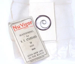 New York Standard 16 size -16s pocket Watch Mainspring "T" end #3349 - DF333 - Picture 1 of 2