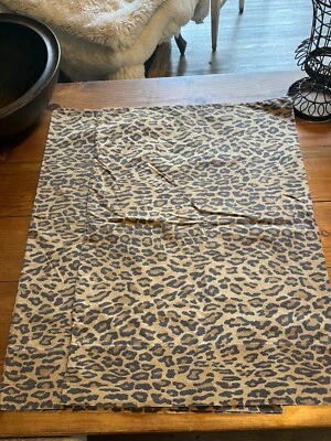 Par de fundas de almohada vintage 1998 Ralph Lauren Aragón estampado leopardo 29"x20" Foto 1 de 4