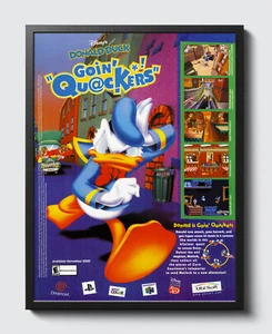 Donald Duck Goin' Quackers PS1 N64 GBC Glossy Ad Promo Poster Unframed G1649 - Picture 1 of 6