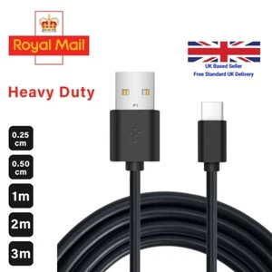 Fast Charging Heavy Duty 2.4A PVC C-type Charging Cable for Samsung Note 8 9 - Picture 1 of 10