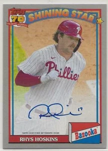 RHYS HOSKINS  2021 ARCHIVES 1991 BAZOOKA  AUTOGRAPH  Silver 16/99 Phil. Phillies - Picture 1 of 2