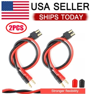 2X RC Parts for Traxxas Charger Lead Banana Plug to TRX Plug Connector 12AWG USA - Picture 1 of 8