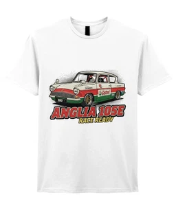 Ford Anglia Castrol T-shirt Classic Race car livery Holiday Gift White s-4XL - Picture 1 of 4