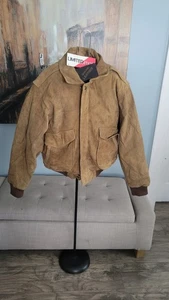Vintage Limited Edition Brand Genuine Leather Aviator Bomber NOS Men's Small - Picture 1 of 6