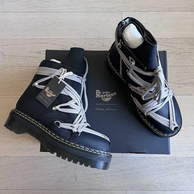 2025 Rick Owens Dr Martens DRKSHDW 1460 Quad Sole Megalace Boot Ramones 10.5 9.5 - Image 1 of 4