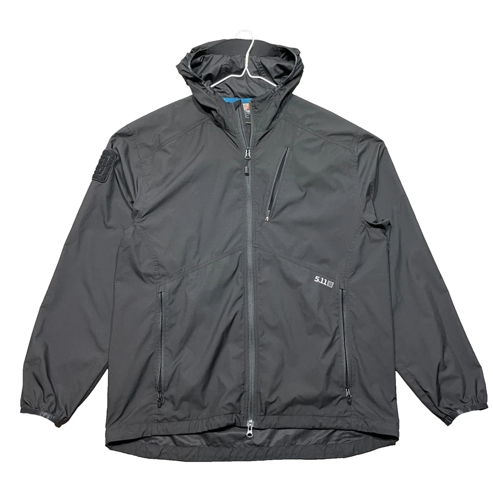 5.11 Jacket Tactical Light Utility Hidden Zips Black Cop Army Law Service USED - Image 1 of 4