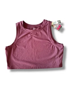 DSG Women’s High Neck Brami Tank Crop Top Wine Color Twitch + Allison Sz XL NWT - Picture 1 of 6