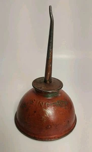 Vintage 6" Tall Singer Sewing Machine Thumb Pump Oiler - Embossed Sewing Oil Can - Picture 1 of 5