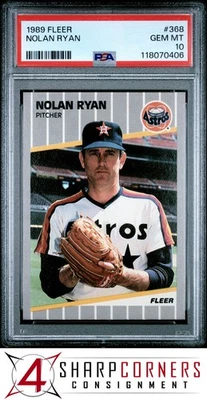 1989 FLEER #368 NOLAN RYAN ASTROS HOF PSA 10 - Image 1 of 2