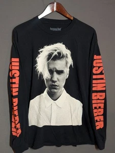 Justin Bieber Purpose Tour Shirt L Official 2016 Merch Streetwear Long Sleeves - Picture 1 of 7