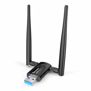 Wireless USB WiFi Adapter for Desktop PC, AC1300Mbps Network Dongle with Dual... - Picture 1 of 7