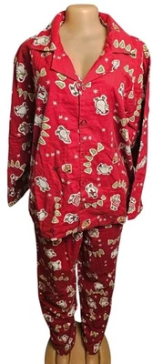 De Colección Y2K Gymboree Franela Navidad Pijama Mujeres XL Pingüinos Conjunto de 2 Piezas Vacaciones Foto 1 de 4