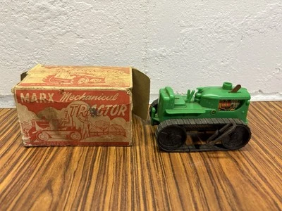 Tractor de cuerda Marx con caja original años 50 tractor Marx ver fotos Foto 1 de 4