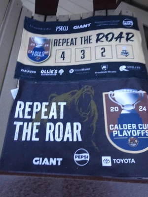 2__2024  Hershey Bears Repeat The Roar Calder Cup FINALS Rally Towels  !!!! - Image 1 of 4