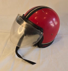 Vintage RED Ski-Doo Snowmobile Helmet With Visor - Picture 1 of 17