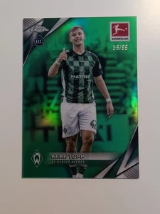 ⚽️ 2024-25 Topps Chrome Bundesliga Keke Topp RC /99 Green Refractor Bremen ⚽️ - Bild 1 von 3