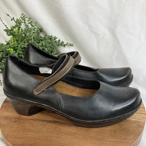 Naot Womens Mary Jane Black Leather Heels Pumps Size EU 37 US 6 - 6.5 - Picture 1 of 7