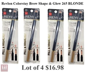 LOT OF 4 Revlon Colorstay Brow Shape & Glow 265 BLONDE - Picture 1 of 2