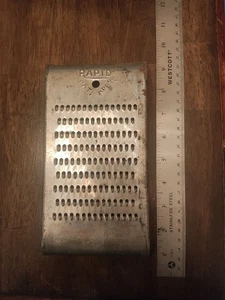 Vintage RAPID Brand Metal Cheese Grater Shredder 8” Tall Kitchen Decor - Picture 1 of 2