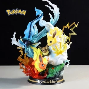 Figurine Evolution Pokémon Eevee Aquali Pyroli Voltali – Collection Manga Anime - Imagen 1 de 4