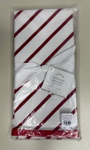 NEW Pottery Barn Set of 2 Christmas Beckett Striped Guest Towels Red  NWT - Picture 1 of 5