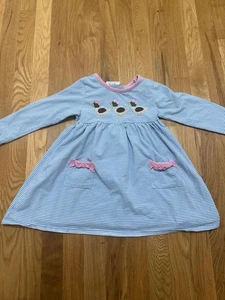 Jelly Bean Mädchen gestreiftes Kleid mit Entenmotiv Größe 4 - Bild 1 von 5