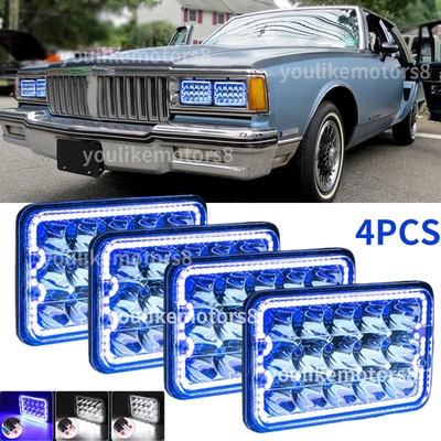 4pcs 4x6" Led Headlights fit Pontiac Parisienne 1975 1976 1977 1978 1979 1980-85 - Image 1 of 4