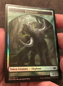 x1 Elephant Token FOIL MTG Modern Horizons Magic M/NM English - Picture 1 of 1