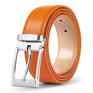 Confezione regalo cintura uomo in vera pelle marrone premium di DQT - Foto 1 di 7
