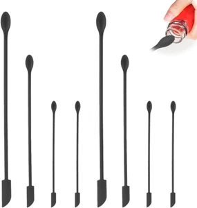 Set of 8 Mini Spatulas Makeup Scraper, Maehsab Silicone Reusable Tiny Thin Jar S - Picture 1 of 12