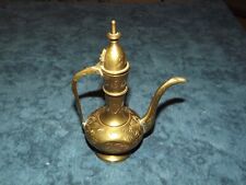 Vintage Solid Brass Miniature Teapot 6” from India