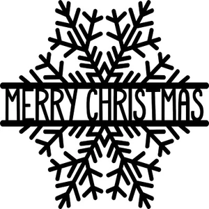 Merry Christmas Snowflake Vinyl Decal Sticker for Car/Window/Wall - Picture 1 of 2