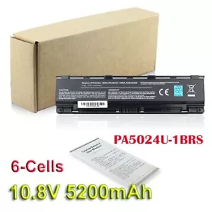 For toshiba satellite pro c855 c850 c850d l850 l830 laptop battery pa5024u-1brs - Picture 1 of 7