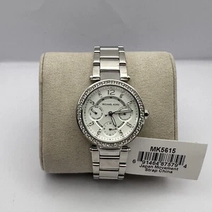MICHAEL KORS DAMEN UHR EDELSTAHL SILBER ARMBAND & SILBERNES ZIFFERBLATT MK5615 - Bild 1 von 5