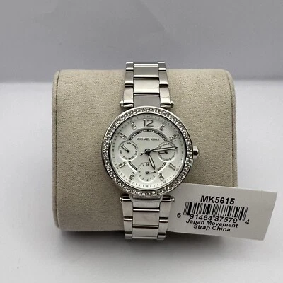 MICHAEL KORS WOMENS WATCH STAINLESS STEEL SILVER BRACELET & SILVER DIAL MK5615 - Image 1 of 4