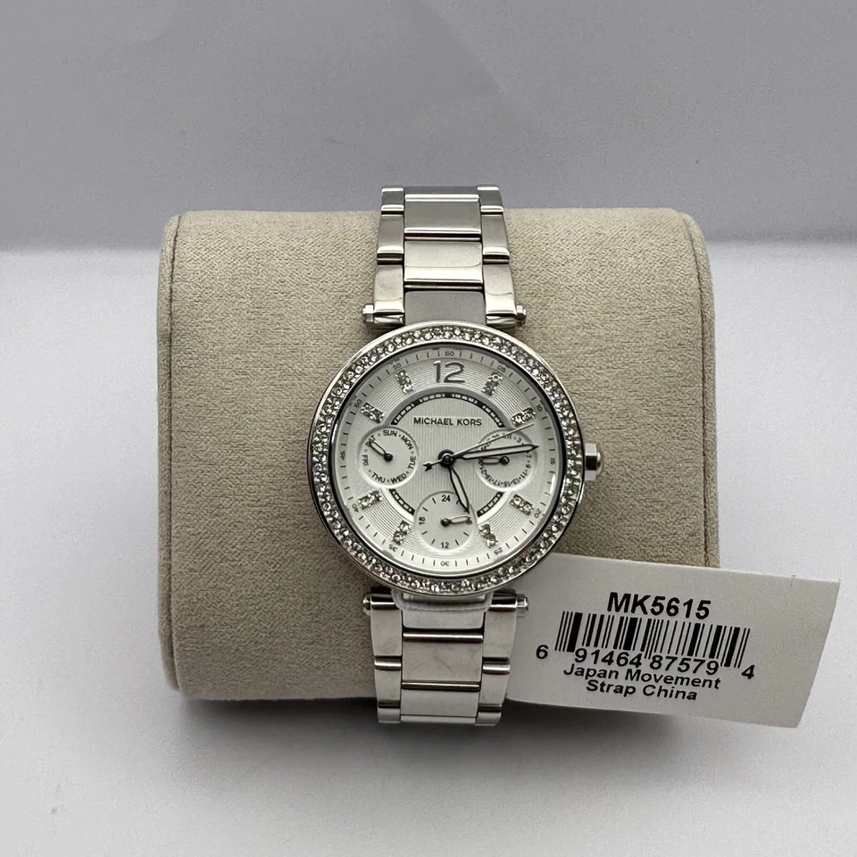 MICHAEL KORS WOMENS WATCH MK5615 STAINLESS STEEL SILVER STRAP WITH SILVER DIAL - image 1 of 4