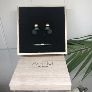 Kreafunk Ahead Earbud Headphone - Army colour With Wooden Gift Box - Picture 1 of 4