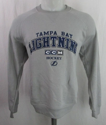 Tampa Bay Lightning Men's CCM Gray Sweatshirt NHL M, L, XL Cover