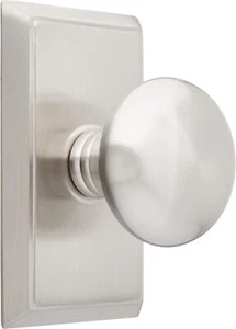 Juego de puertas Emtek 8121PUS15 Providence con perillas redondas de latón paso en níquel satinado - Imagen 1 de 3