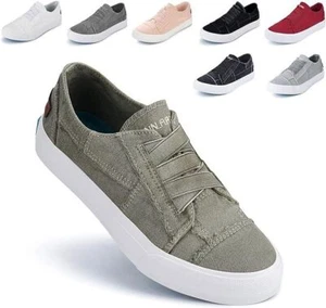 Jenn Ardor Damen Canvas Slipper Turnschuhe niedrig oben Freizeit Wanderschuhe für Tennis - Bild 1 von 83