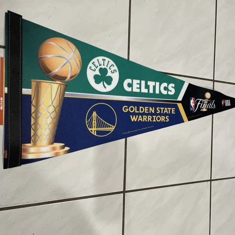 2022 NBA Finals Boston Celtics Golden State Warriors Duel 12x30 Premium Pennant Cover