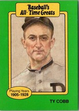1987 Hygrade All-Time Greats Ty Cobb #NNO Detroit Tigers