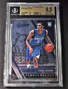 Kris Dunn Timberwolves 2016-17 Absolute RC Rookie Card 431/999 BGS GEM MINT 9.5 - Picture 1 of 2