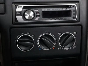 Fits Seat Arosa 1997-2004 Aluminium Ringe für Lüftungsregler Heizungsregler x3 - Picture 1 of 5