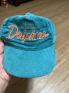 Vintage Miami Dolphins Corduroy Snapback Hat Sports Specialists The Cord - Picture 1 of 6